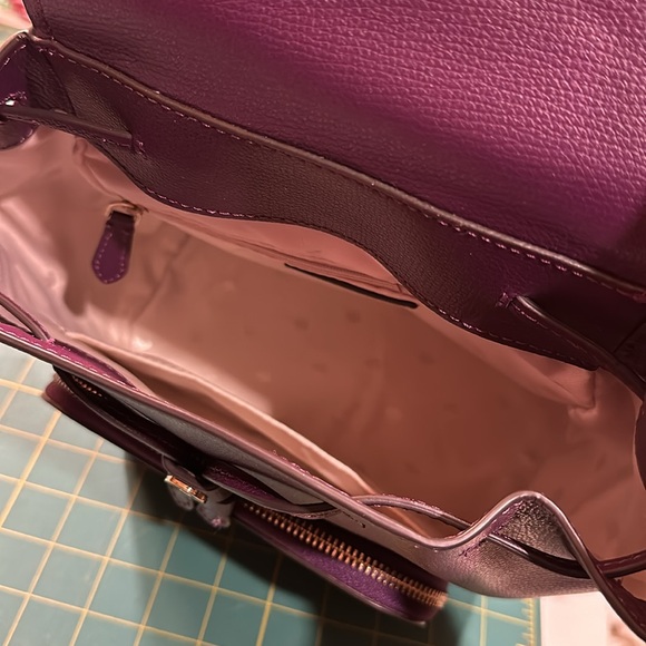 kate spade Darcy Flap Backpack Purse - purple/eggplant - Picture 7 of 15